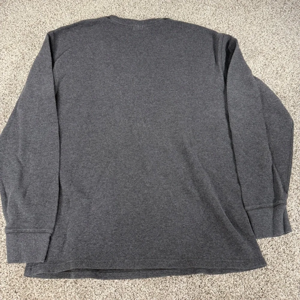 Polo‎ Ralph Lauren Mens XL Gray Waffle Knit Thermal Long Sleeve Sleepwear Shirt